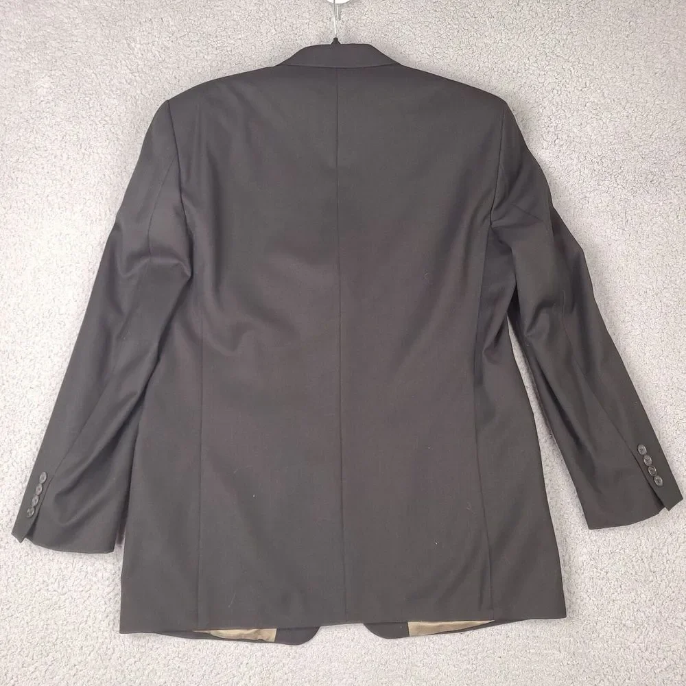 Calvin Klein Blazer Mens 42R Green Olive Wool Laine Cashmere‎ Sport Coat Jacket